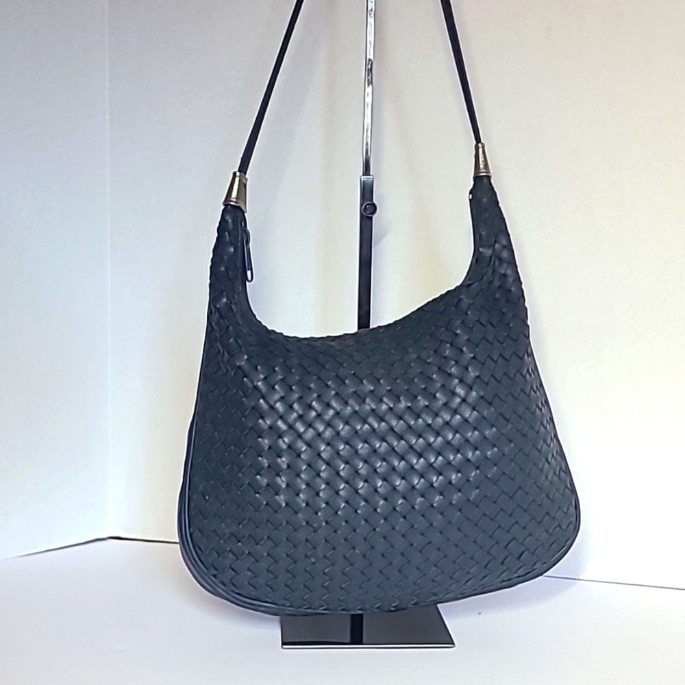 Unbranded Navy Blue Woven Shoulder Bag